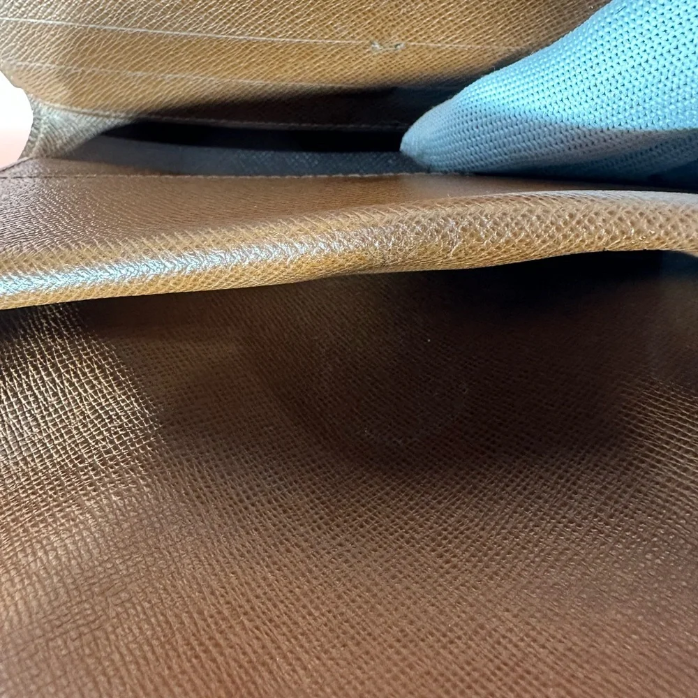 Louis Vuitton Long Leather Wallet in Brown Monogram